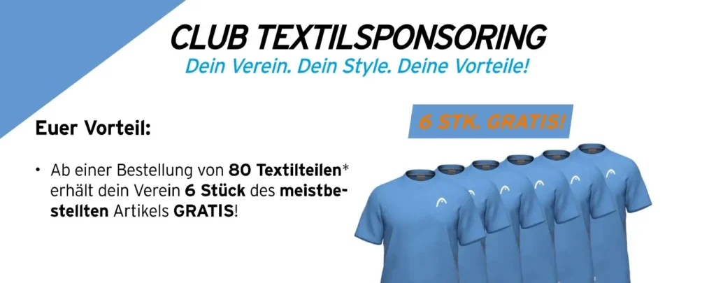 HEAD Sportswear Clubaktion – Textilsponsoring 2026