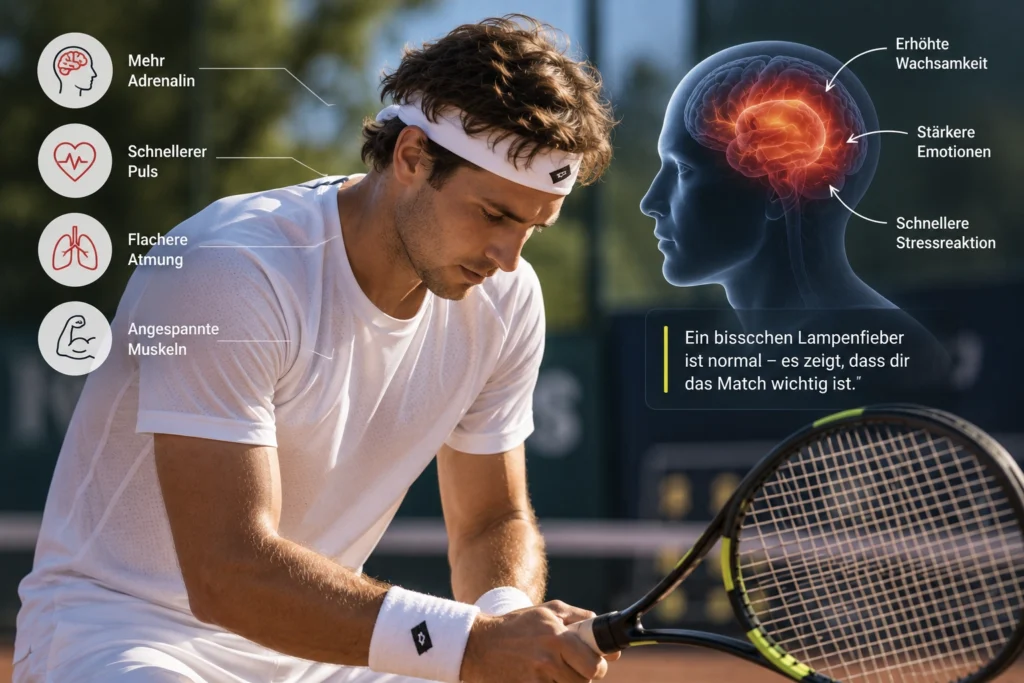 Tennisspieler vor dem Match